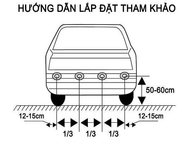 Hướng dẫn lắp đặt cảm biến lùi trên ô tô